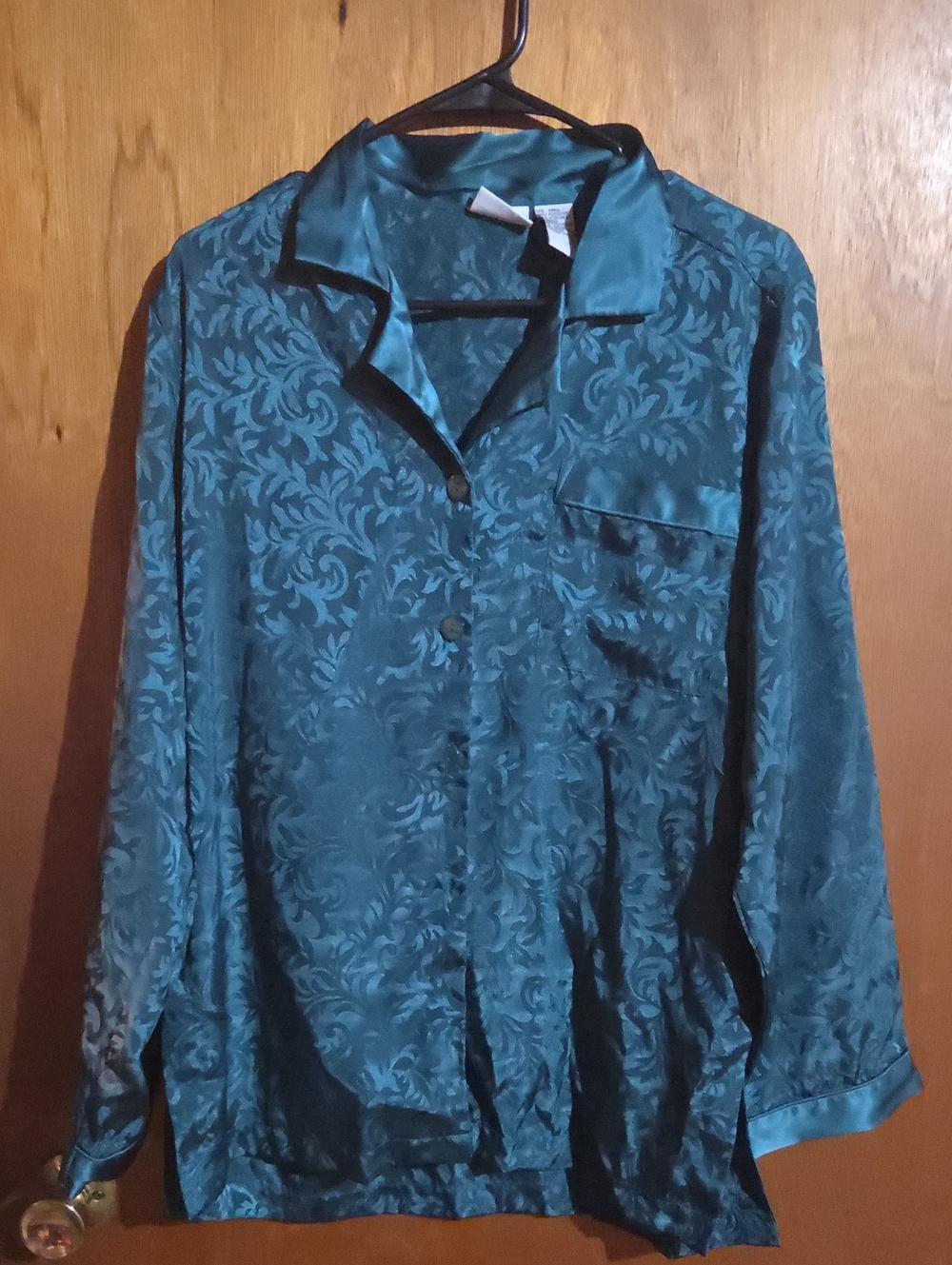 Teal Buttom Up Blouse